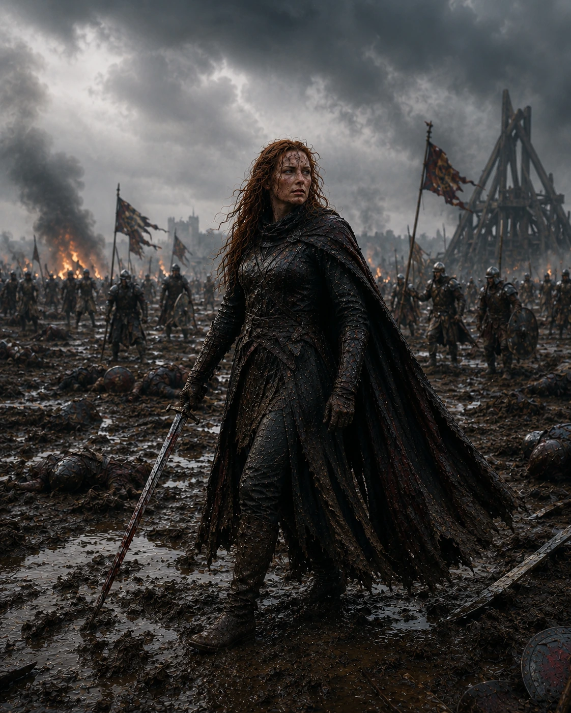 Standing in the aftermath.