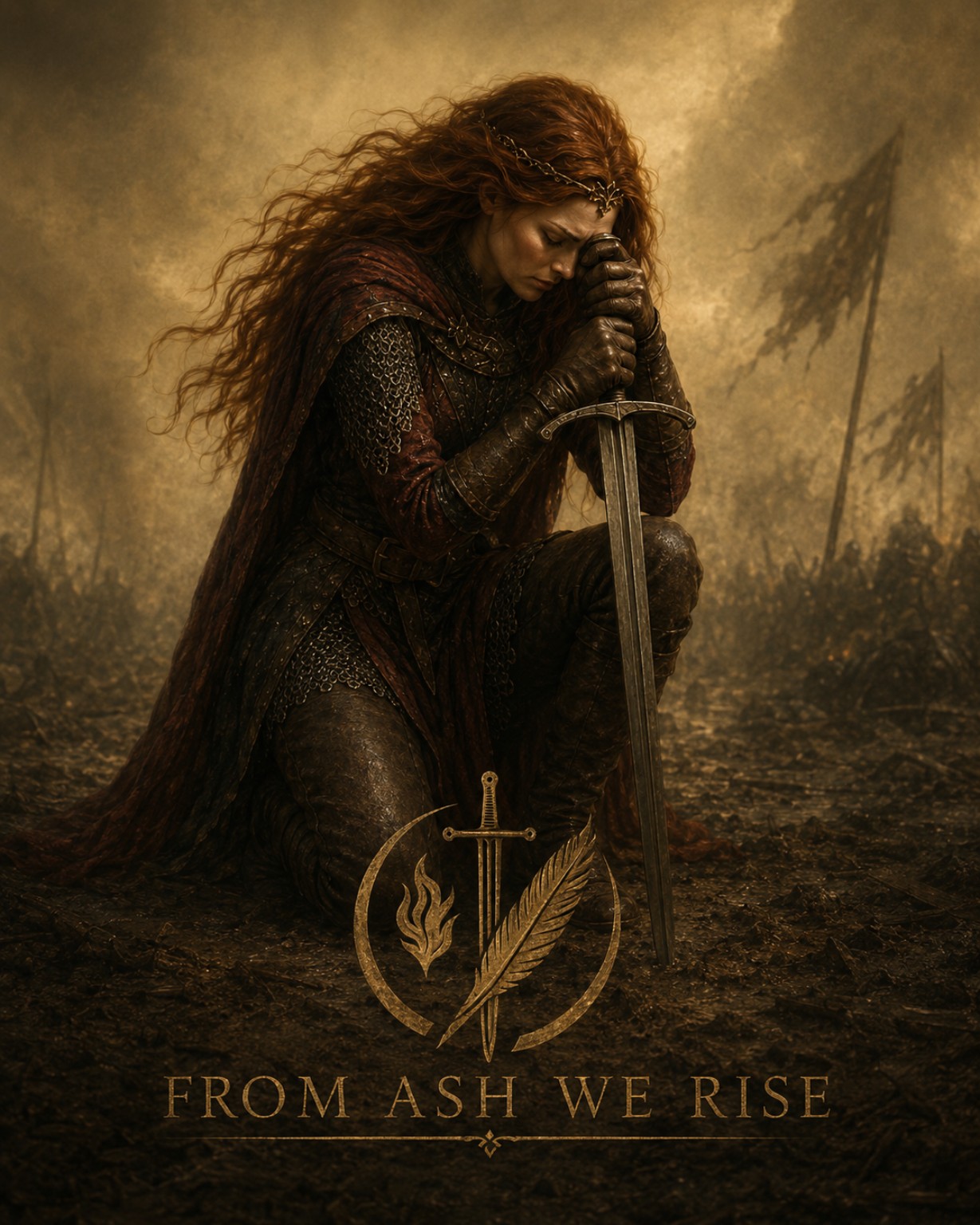 On one knee — the image behind From Ash We Rise.